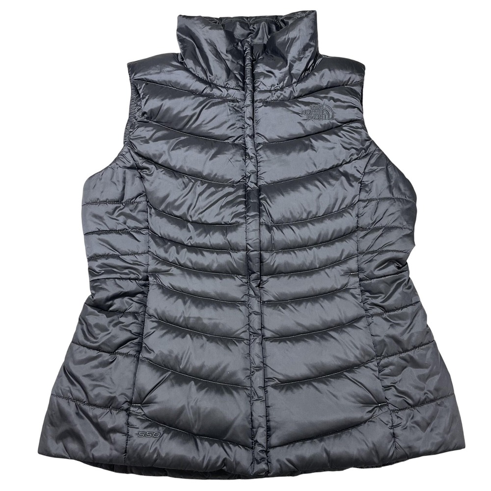 The North Face Vest Womens Small Black 550 Down Puffer Full Zip Outdoor Warm‎